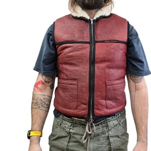 Vintage Werner Christ Horse Dream Vest UK Pieles Hanson Lambskin Sz 36 Shearling